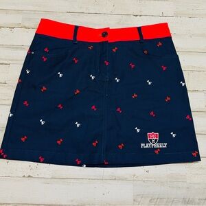 PGR Golf Skirt Skort Peggy & Co Women’s Small Stretchy Pockets Zip Up Button